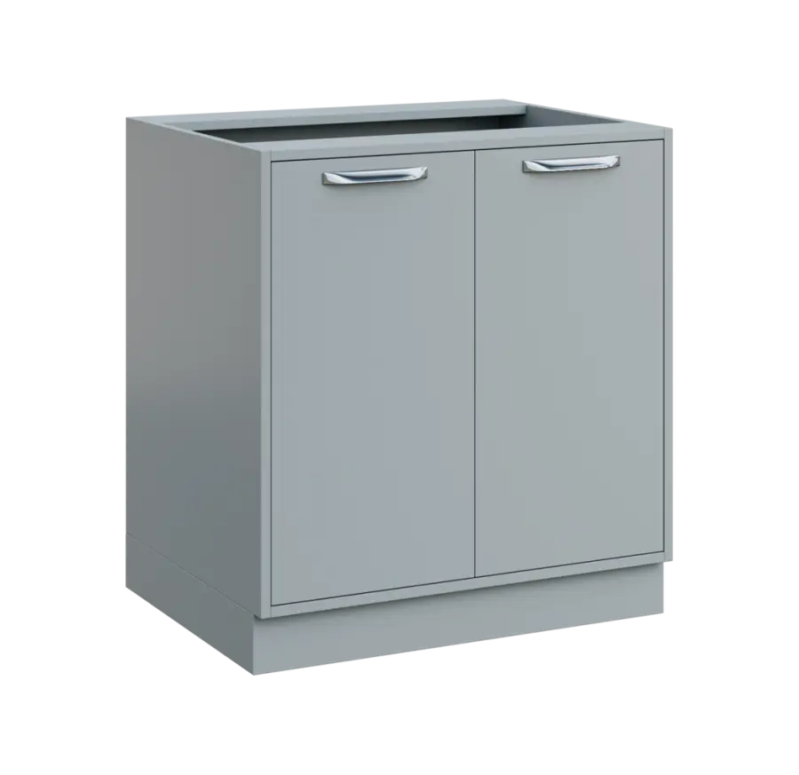 QS - 8D spodní skříňka, 2-dveřová, 900x800x600, šedá